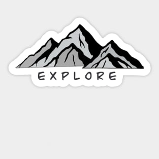 Mountains - Explore Sticker